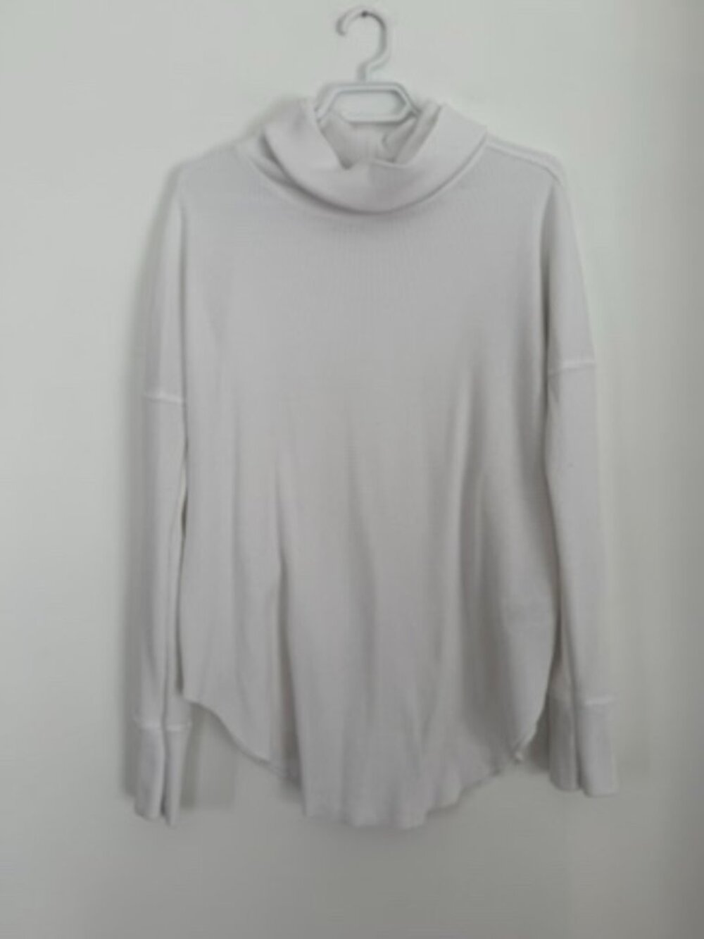 TNA Waffle Knit Cowl Neck Long Sleeve Top | White | Size M - Picture 2 of 10
